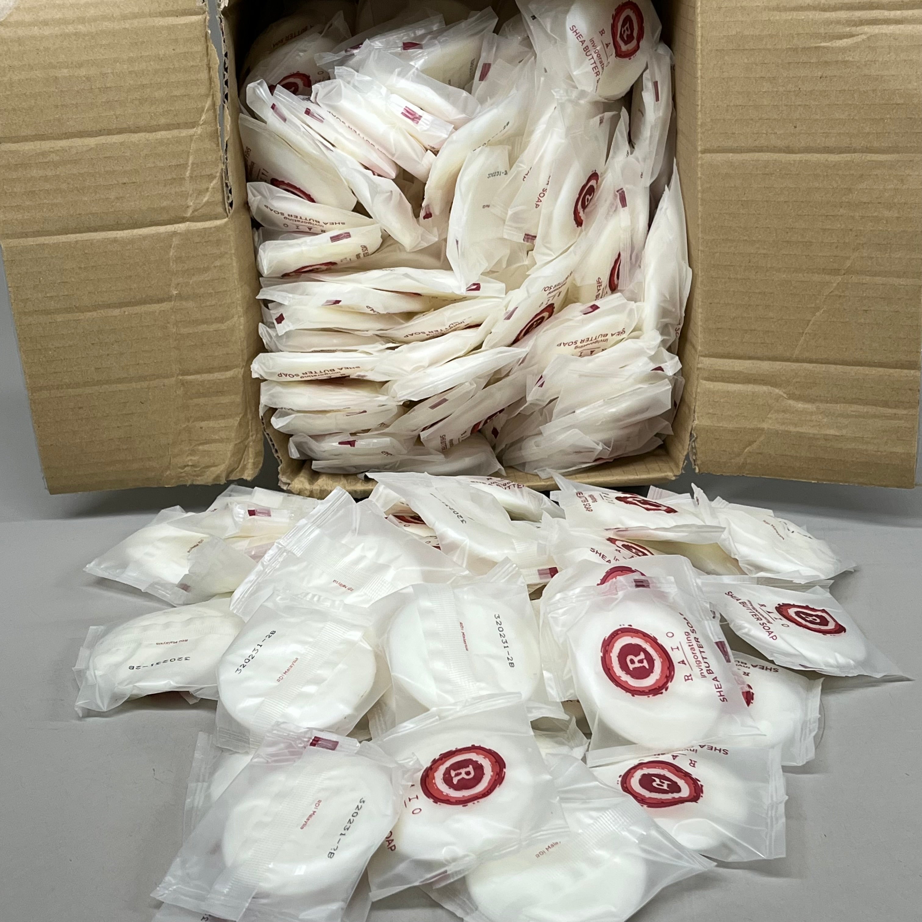 RAIO Box of 250 Face and Body Shea Butter Soap Bar 101-RAIO