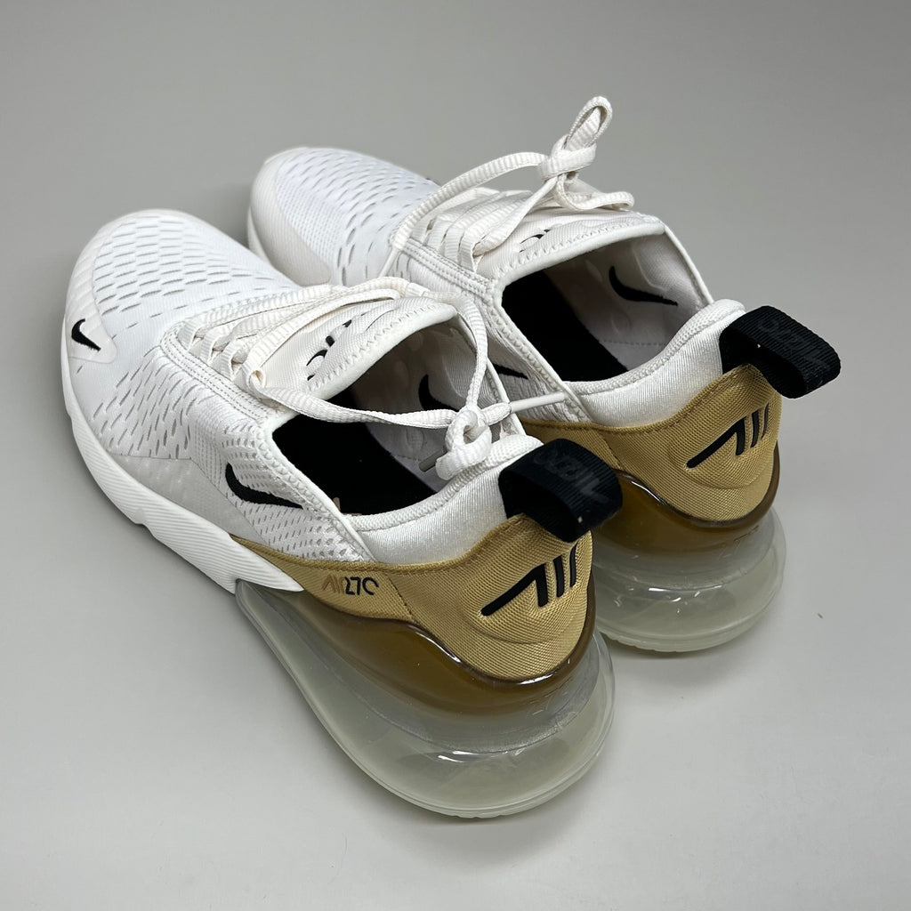 NIKE W Air Max 270 Foam Insole Mesh Shoes Women's Sz 7 White Gold DZ77736 001