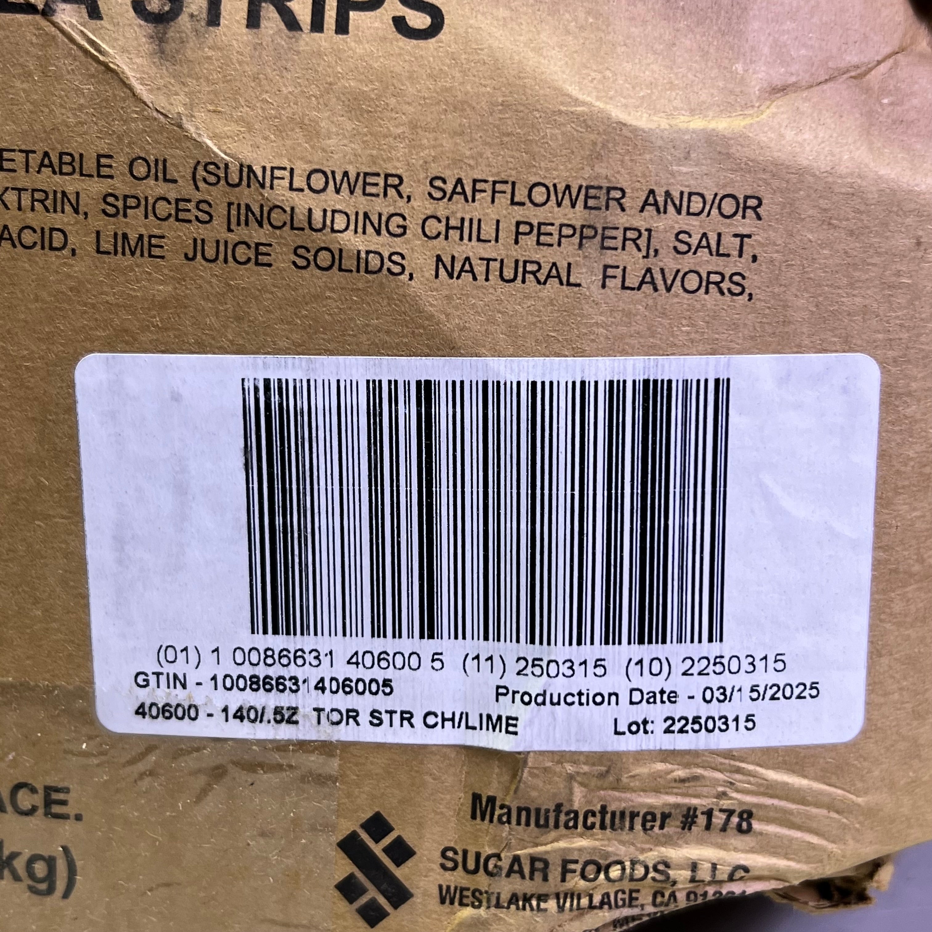 ZA@ WENDY’S (140 PACK) Tortilla Strips for Salads or Snackin’! 0.5 oz *MADE on 03/25* J