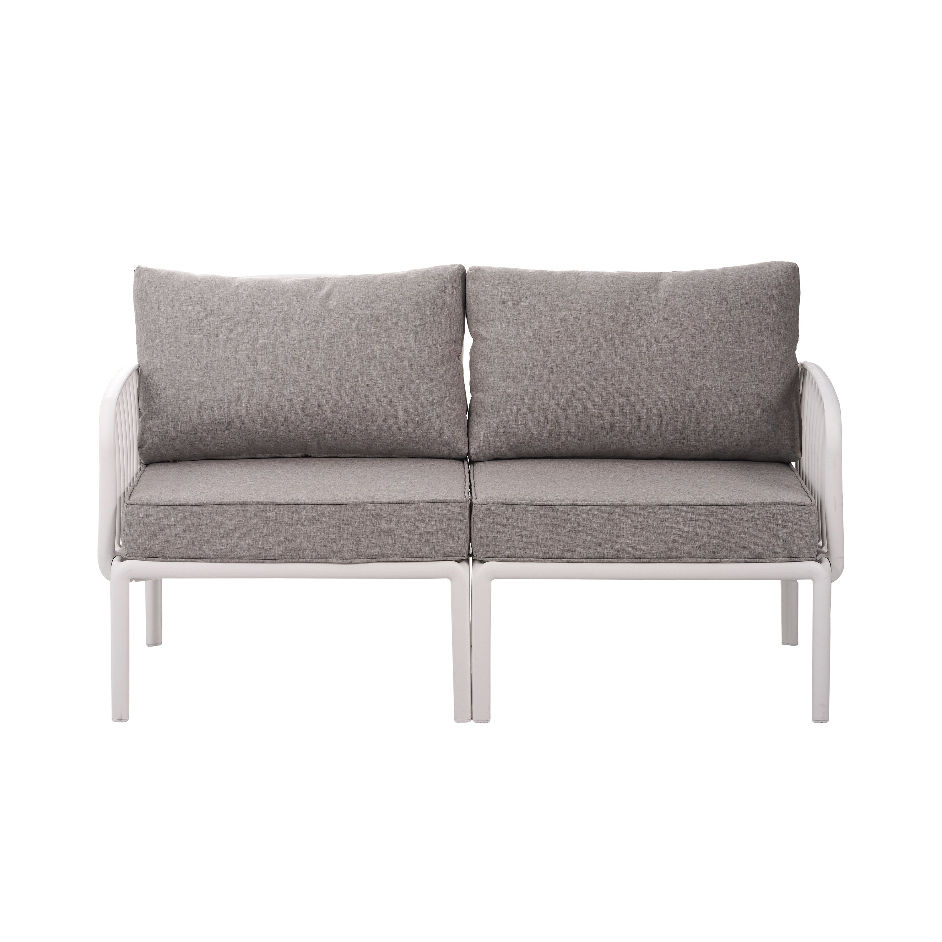 The Sleek All-Weather Resin Outdoor Loveseat and Coffee Table Set