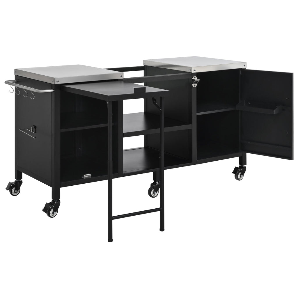 K&K 72.4' Large Grill Table for Big Green Egg