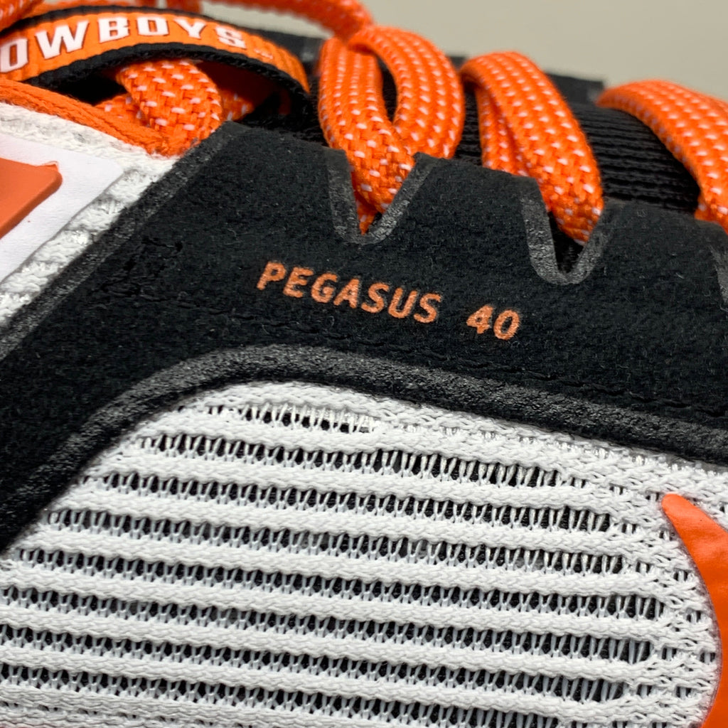 NIKE Zoom Pegasus 40 OK STATE White Shoes, Brilliant Orange & Black 8 W 6.5 M DZ5973-100