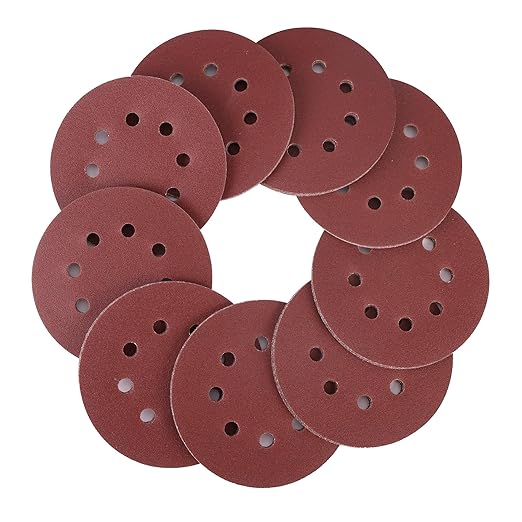 WORKPRO 150-Piece 150 Grit Sanding Discs - 5-Inch 8-Hole Hook and Loop Sandpaper for Random Orbital Sander (Not for Oscillating Tools or Mouse Sander)