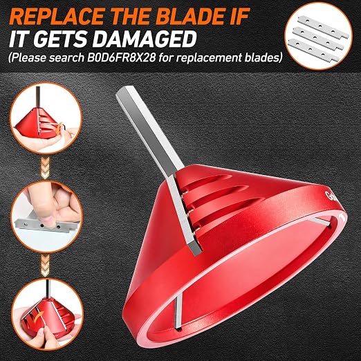 2 in 1 Inner-Outer PVC Deburring Tool, PVC Chamfer Tool, Pipe Deburring Reamer Plumbing Tool for OD 0.92" to 3.89", ID 0.75" to 3.5" PVC, CPVC, ABS, PP, PE Pipe