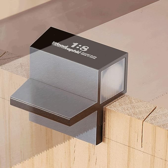 Dovetail Saw Guide – 1:8 Angle for Hard Wood – CNC Machined Magnetic Layout Tool for Accurate Joinery, Marking Lines, and Hand-Cut Woodworking Projects