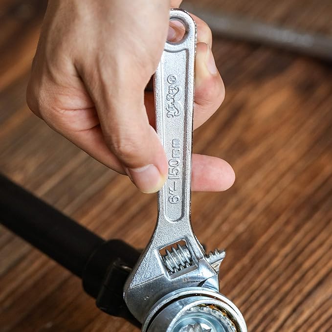 Mr. Pen - Small Wrench, Adjustable, 6 Inches, Hex-Shaped Jaw Opens To 3/4 Inch, Made From Heat Treated Carbon Steel