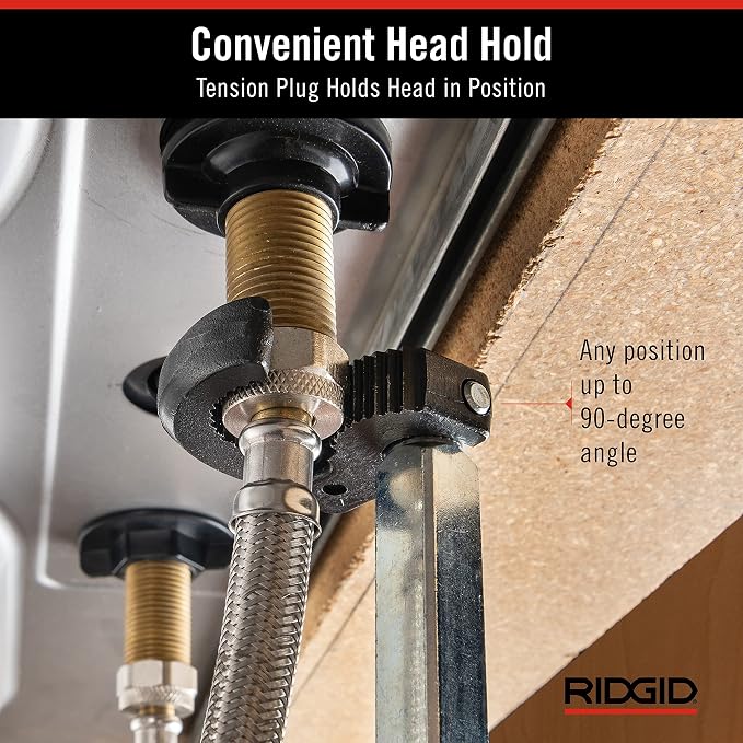 RIDGID 31175 Model 1017 Fold Over Basin Adjustable 10" To 17" Pipe Wrench, Silver, Made In The USA