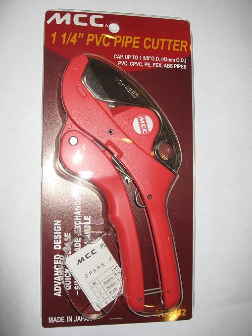 MCC Tools - Ratcheting PVC CPVC Pipe Cutter - 1¼''(up to 1 5/8'') (Plumbing, Irrigation & Automotive)