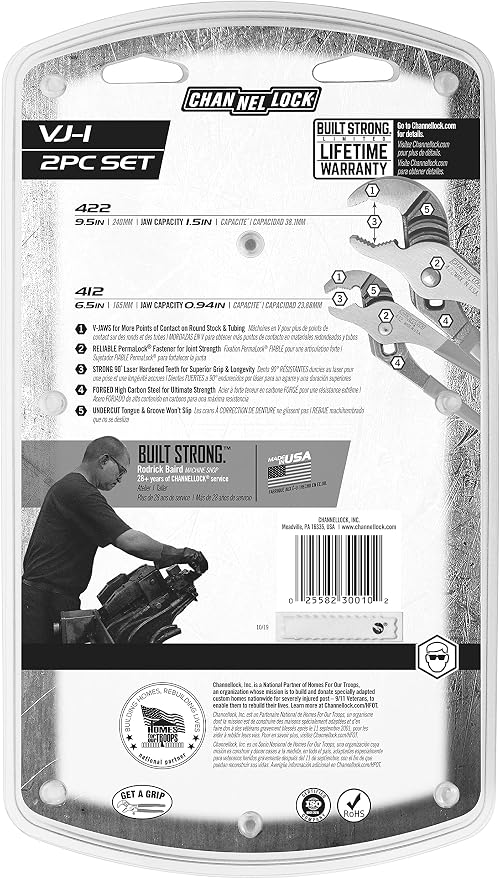 Channellock - V Jaw Tongue & Groove Set (VJ-1)