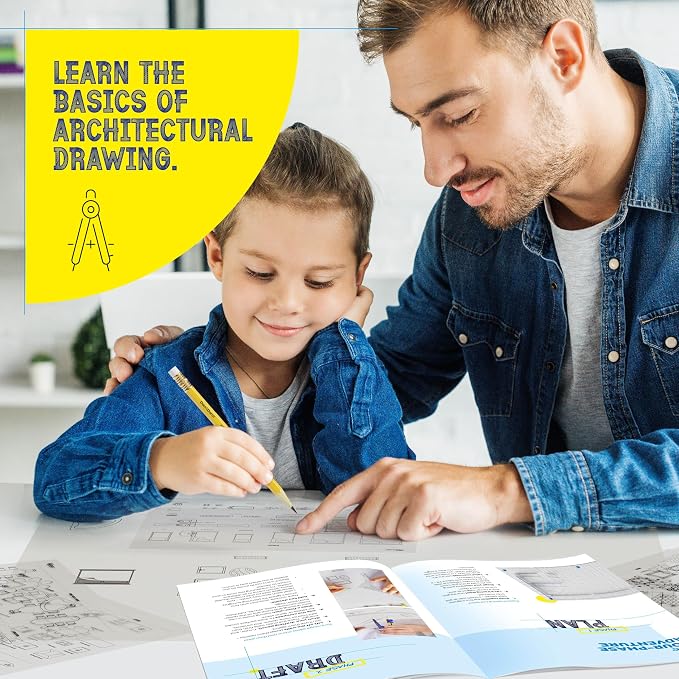Dan&Darci Architecture Kit for Kids - 8 9 10 11 12 Year Old Girl Gifts - Boys Toys Age 8-10 - STEM Toys for Ages 8-13 - 12 Year Old Boy Birthday Gift for Girls - Architect Home Model Kit