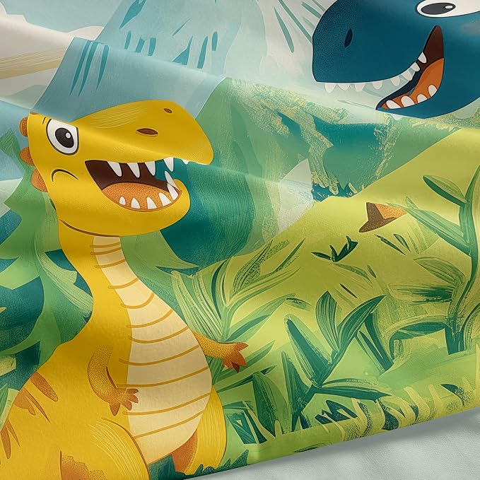5 PCS Dinosaur Comforter Set Twin,Kids Comforter Set for Boys,Colorful Dinosaur Bedding Set with Sheets,Twin Size