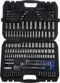 Amazon Basics 201-Piece Mechanic's Socket Tool Set With Case, SAE and Metric Sizes, Chrome-Vanadium Steel, Portable