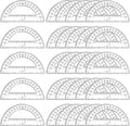 30PCS Clear Plastic Student Math Protractor 6-Inch Long 180 Degree for Angle Measurement