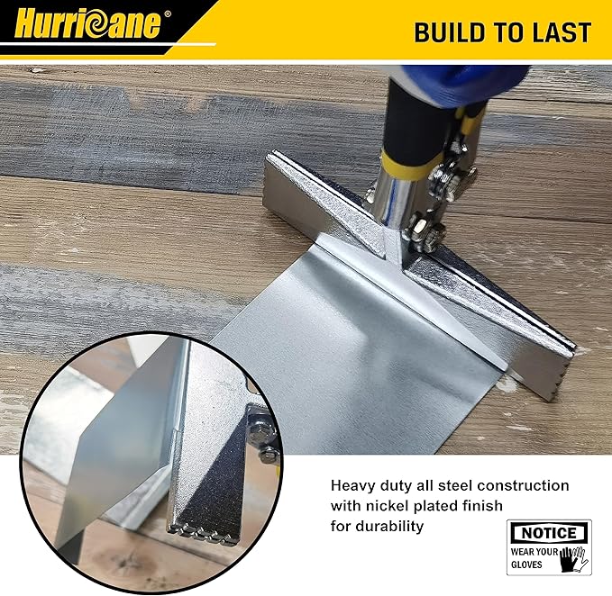 HURRICANE Sheet Metal Hand Seamer, 6 Inch Straight Jaw Sheet Bender Tools for Flattening Metal, Bending Pliers with Double Dipped Cushion Handle, Grip Strength and Versatility