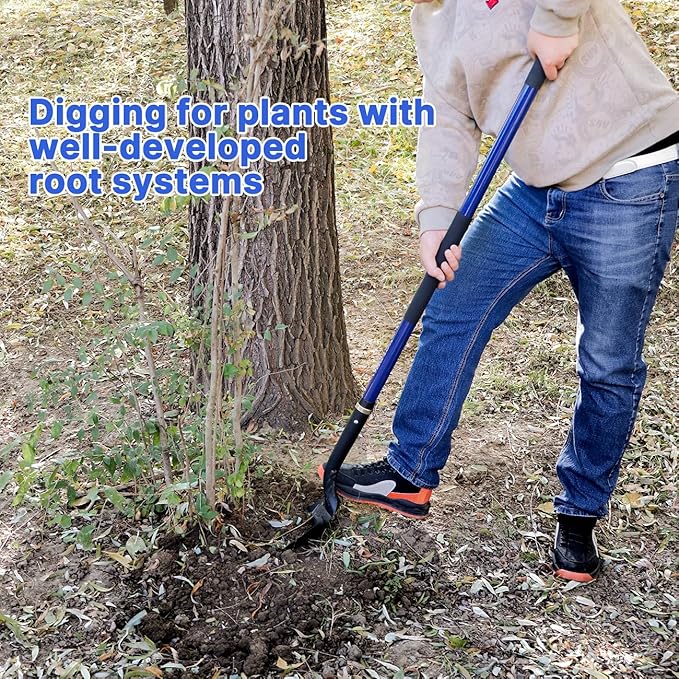 KOLEIYA Shovel,Shovels for Digging Heavy Duty with Fiberglass Handle,Spade Shovel for Gardening Trenching Planting Transferring,57 inches,Blue