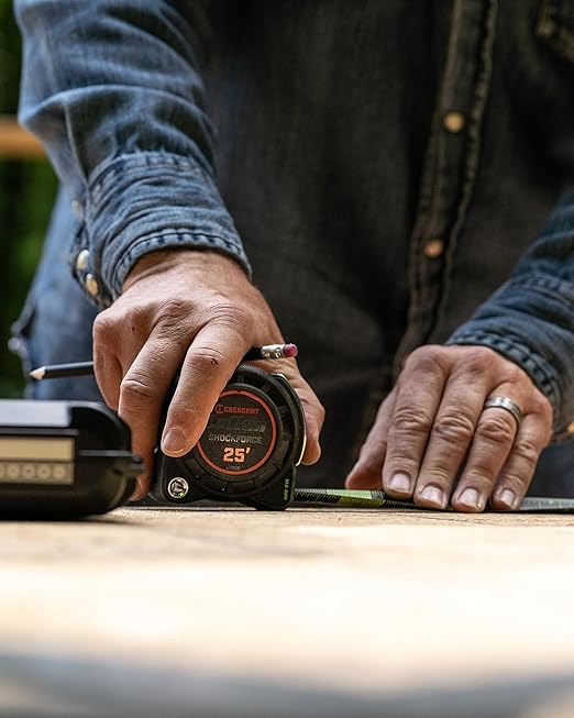 Crescent Lufkin 1-3/16" x 25' Shockforce Nite Eye G1 Dual Sided Tape Measure | L1125B-02