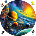 MEATRN Wooden Puzzles Solar System 200 Pieces - Colorful Space Puzzle for Adults and Students, Educational Astronaut Theme, Perfect Birthday or Graduation Gift, 11.2x11.3 in