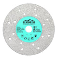 Rock Slab Grinding Disc - 3 inch Glass Cutter Disc, Granite Cutting Blade, Diamond Grinder Wheel for Rock Slab, Stone, Tile, Marble, Granite, Glass Diamond Saw Blades