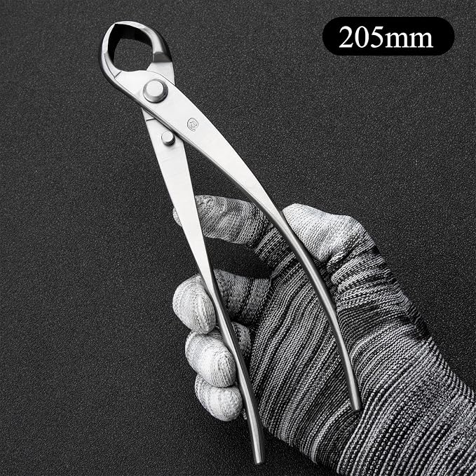 Bonsai Tools 5-Piece Alloy Steel Bonsai tool Kit In Cluding 210mm Long Handle Scissors / 205mm Branch Cutter / 205mm Knob Cutter / 200mm Straight Root Hook/Tweezers (NBK5-01)