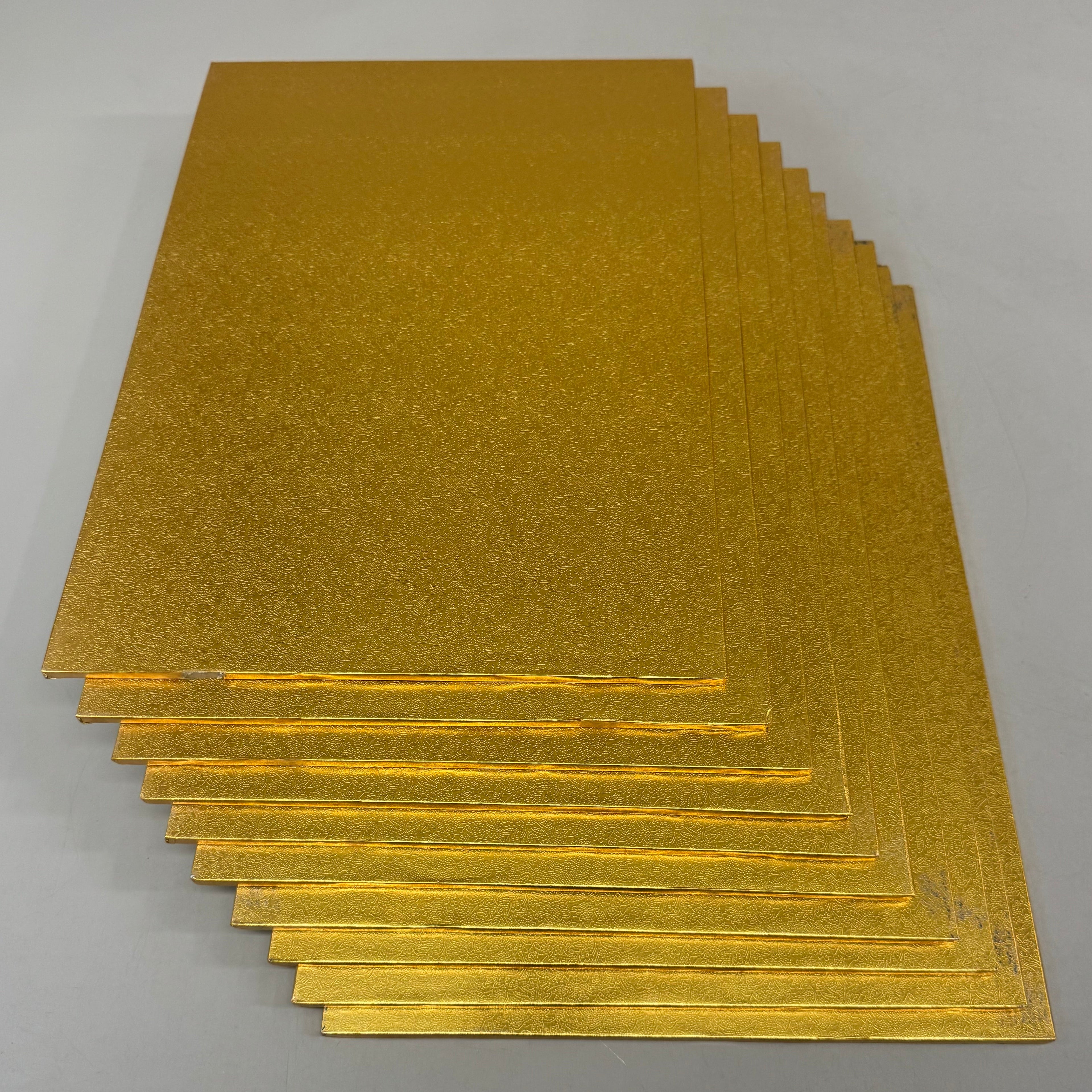 STURDYBOARD Rectangle High Density Fiber Boards White/Gold UNSB0913EG (10 Pack)