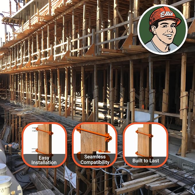Ellis Shore Clamps - 4x4 Lumber Size, Adjustable Support System, Durable & Secure, Long-Lasting for Woodworking