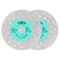 Rock Slab Grinding Disc - 5 inch Glass Cutter Disc(2pcs), Granite Cutting Blade, Diamond Grinder Wheel for Rock Slab, Stone, Tile, Marble, Granite, Glass Diamond Saw Blades