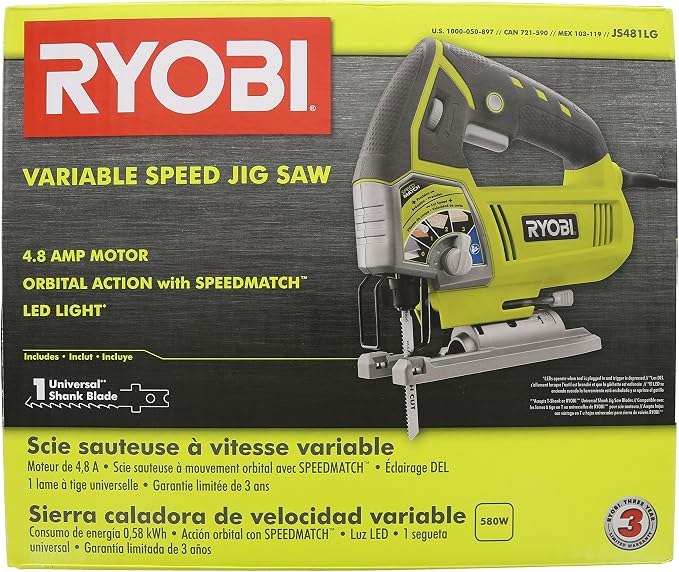 4.8 AMP Corded Variable Speed Orbital JIG Saw
