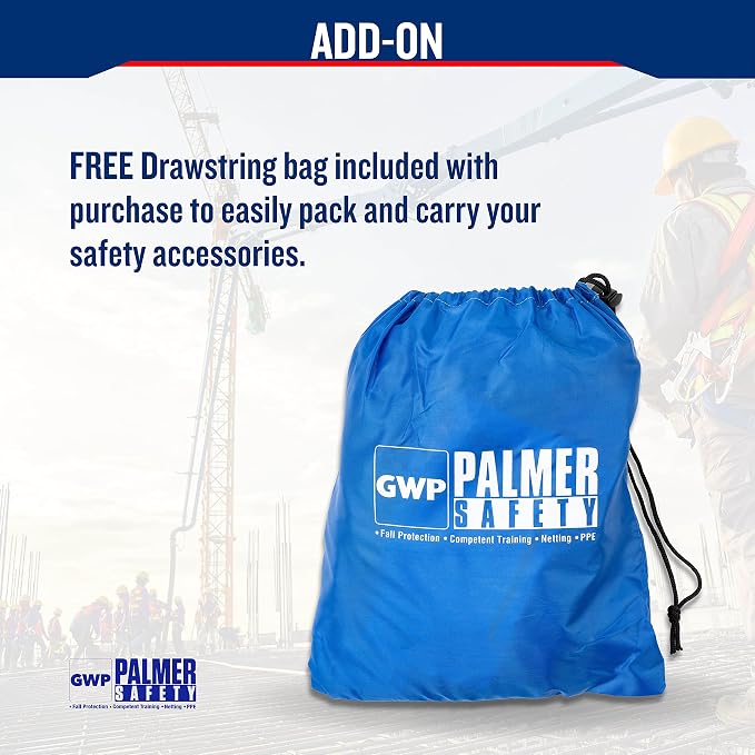 Safety Harness w/Detachable 6 ft Lanyard I Single Leg Lanyard w/Internal Shock Absorbing & Snap Hook