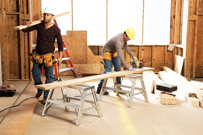 Louisville Ladder 3-foot Aluminium Sawhorse Ladder, 300-Pound Load Capacity, Type IA, L-2032-03