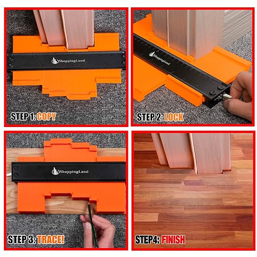 The Super Gauge Shape and Outline Tool, Contour Gauge for Perfect Woodworking, Carpentry, Construction - Adjustable Profile for Precision Copying of Irregular Shapes - Enhance DIY Projects (10"& 5")