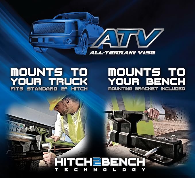 Wilton ATV All-Terrain Truck Hitch Vise, 6" Jaw Width, 5-3/4" Max Jaw Opening, 5" Throat (10010)
