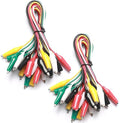 WGGE WG-026 10 Pieces and 5 Colors Test Lead Set & Alligator Clips,20.5 inches / 22 AWG Wire (2 Pack)