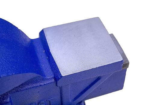 Yost Vises Tool 4-Inch Workshop Duty Bench Vise, Model BV-4, with 120-Degree Swivel Base, Blue