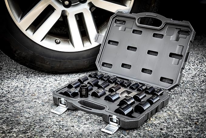 GEARWRENCH 25 Pc. 1/2" Drive 6 Pt. Impact Metric Socket Set, Standard - 84933N (Pack of 3)