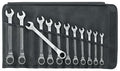 Stahlwille 96411712 Reversible Combination Ratcheting Spanners Open-Ratch Set, 12 Pieces, Size 8mm upto 19mm Spanner Openings, 72 Teeth, Bi-Hexagon, Made in Germany
