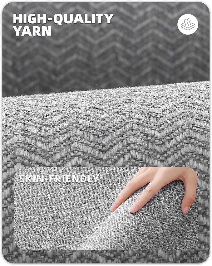 Color&Geometry Kitchen Rugs Kitchen Mats for Floor, 17"X79" Light Grey Kitchen Rugs Non Slip Washable with Rubber Backing, Low Pile, Quick Dry, Easy Clean Kitchen Runner Rug Kitchen Sink Mat