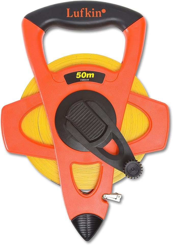 Crescent Lufkin 13mm x 50m Hi-Viz Orange Fiberglass Tape Measure - FM050CM,orange/black