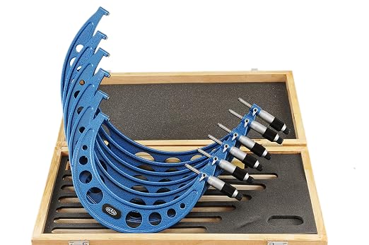 Shars 6-12" x 0.0001" Outside Micrometer Set (6 pcs) 303-2654N R)