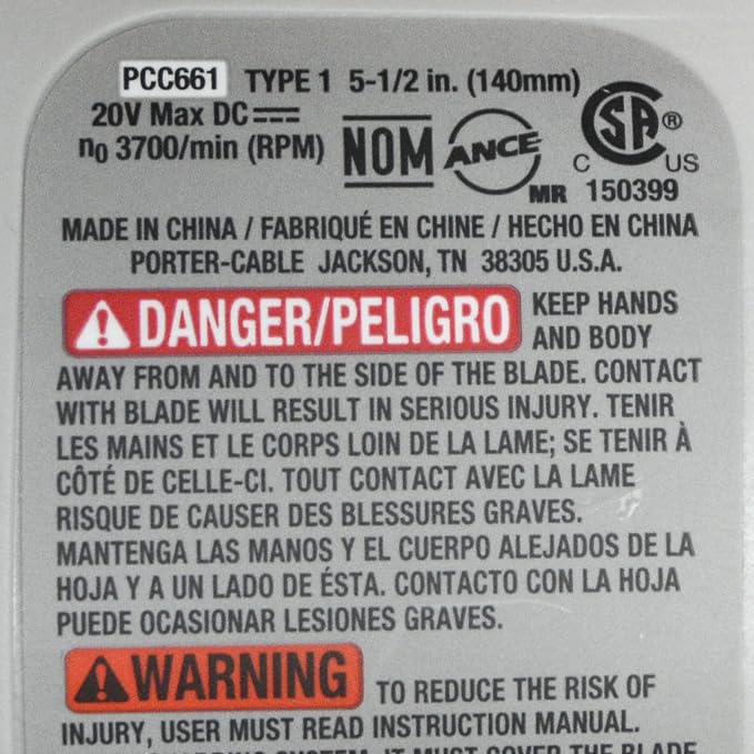 Porter Cable PCC661 20V Circular Saw