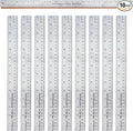 Breman Precision Metal Ruler 24 Inch Cork Back – 10 Pk Stainless Steel Straight Edge, Flexible Non-Slip Metal Ruler with Cork Backing – Imperial & Metric for Crafting, School, Workshop & Home Use