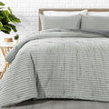 HOMBYS Oversized King Boho Comforter Set 120x120, Grey Black Tufted Jacquard Geometry Bedding Comforter for King Bed, Shabby Chic Bed Sets with 2 Matching Pillow Cases