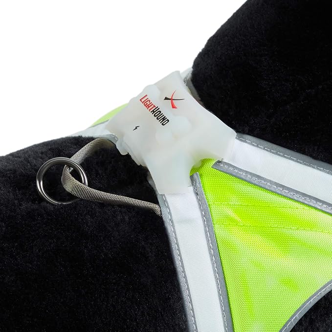 noxgear LightHound Light Up Reflective Dog Harness, Small | 360° Light Up Reflective Dog Harness, 8 Colors & 6 Modes, USB Rechargeable, Adjustable, Rainproof, LED Fiber Optic