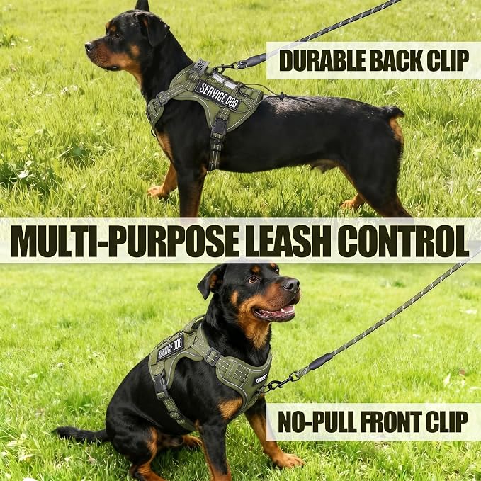 3-in-1 Dog Vest Harness Leash Set for Daily,Service,Training Animal X Large