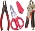 VAMPLIERS 3-PC Specialty Screw Extraction Pliers Set: Includes 7" Slip Joint Pliers, JAWZ 7.5" Vise-Grip Locking Pliers + 6.3" Super Combo Scissors. Made in Japan.