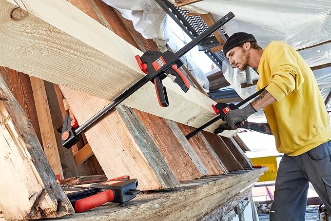 BESSEY EHK SERIES - 600 lb Clamping Force - 36 in - EHKXL36 Trigger Clamp Set - 3.625 in. Throat Depth - Wood Clamps, Tools, & Equipment for Woodworking, Carpentry, Home Improvement, DIY