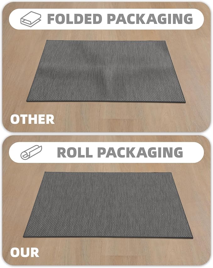 Color&Geometry Kitchen Rugs and Mats Non Slip Washable, Absorbent,Woven Kitchen Runner Rug Easy to Clean Kitchen Floor Mats for in Front of Sink, Laundry Room, Hallway, 24"x72", Light Grey