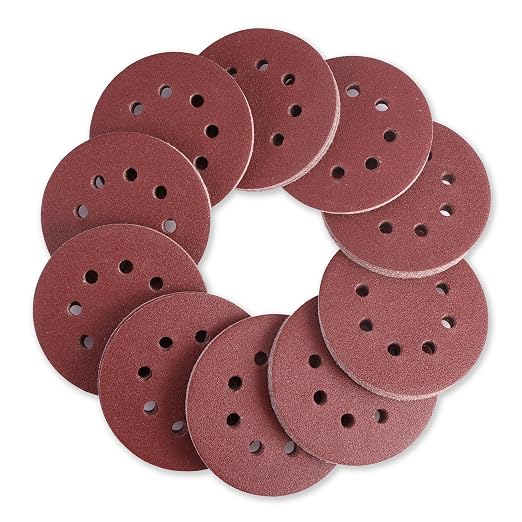 WORKPRO 150-Piece 80 Grit Sanding Discs - 5-Inch 8-Hole Hook and Loop Sandpaper for Random Orbital Sander (Not for Oscillating Tools or Mouse Sander)