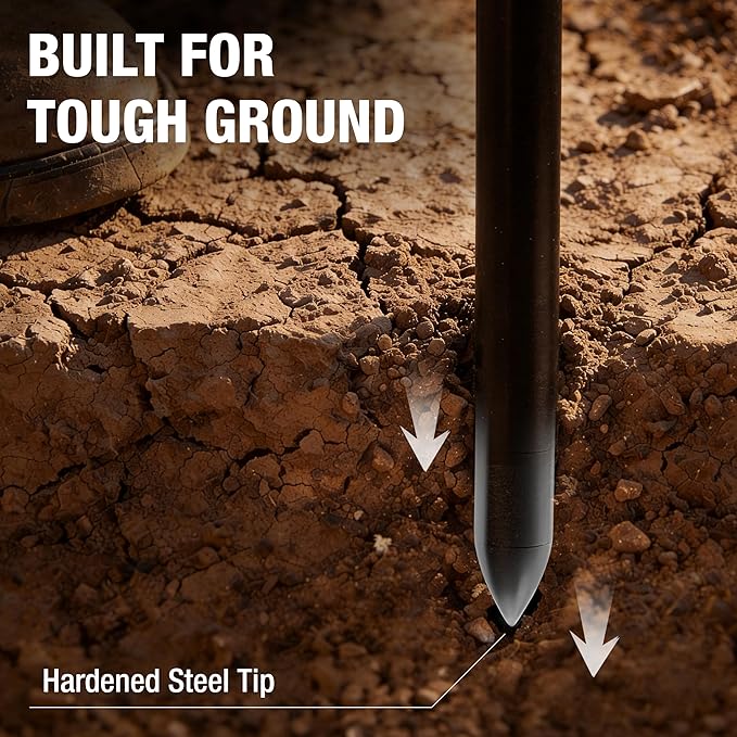 HOMESTEAD 36-Inch Soil Probe Rod with wide T handle, Comfortable Grip for Locating underground pipes and septic tanks