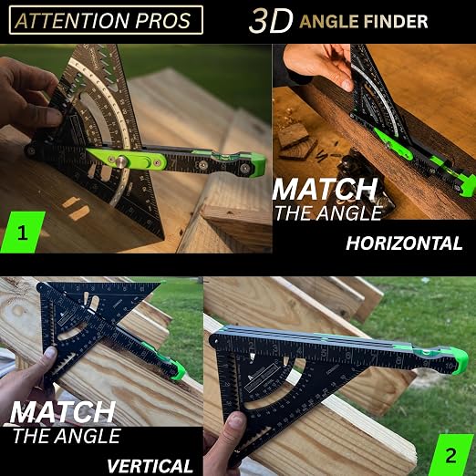 Britton Square® 7-Inch Rafter Square: Patented Locking Pivot Arm & Angle Finder | Precision Aluminum Rafter Square with 3 High-Visibility Levels | Professional Grade Woodworking & Framing Tool