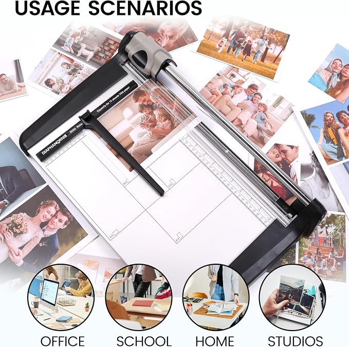 15-Inch Paper Cutter, Rotary Paper Trimmer with Safety Guard, 480mm(18.90") Heavy Duty Paper Cutter for Cardstock, Photos, Office, School and Crafts (18.90")